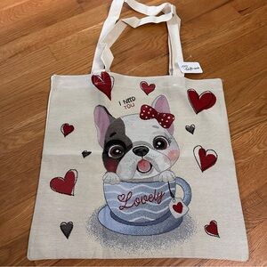 Cute Dog Print Tote Bag